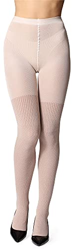 Bellivalini Damen Strumpfhose aus Baumwolle BLV-1116 (Hellbeige, S) von Bellivalini