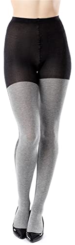 Bellivalini Damen Strumpfhose aus Baumwolle BLV-1118 (Schwarz Melange, M) von Bellivalini