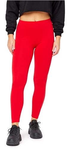 Bellivalini Damen Thermo Leggings Gefüttert für Winter Warme Apre Ski BLV50-320 (Rot, 3XL) von Bellivalini