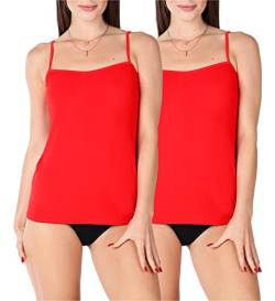 Bellivalini Damen Unterhemd aus Viskose BLV50-218 (2er-Pack: Rot, XL) von Bellivalini