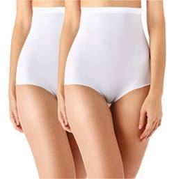 Bellivalini Figurformender Damen Slip Bauch Weg Effekt Shapewear BLVB1G101 (Weiß (2Pack), S) von Bellivalini