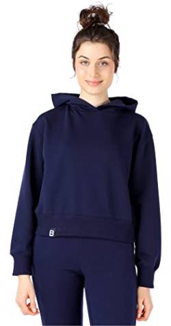 Bellivalini Kapuzenpullover kurz Damen Sportanzug Oberteil Jogging Pullover BLV208 (Dunkelblau, S) von Bellivalini