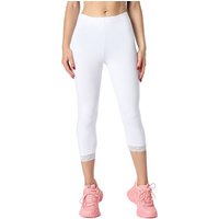 Bellivalini Leggings Damen 3/4 Capri Leggings aus Baumwolle mit Spitze für Tunika BLV50-224 (1-tlg) elastischer Bund von Bellivalini