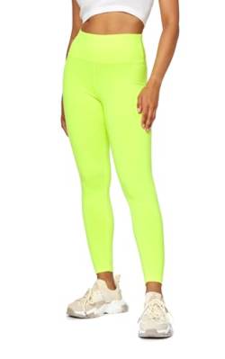 Bellivalini Leggings Damen High Waist Neon Lange 80er Jahre Sport Party Gym Tanz BLV50-295 (Neon Gelb, S) von Bellivalini