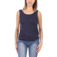 Bellivalini T-Shirt Damen Shirt Ärmellos elegant Rundhals mit Spitze BLV50-262 (1-tlg) von Bellivalini