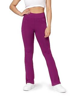 Bellivalini Yogahose für Damen Hose Damen Sommer Freizeithose Trainingshose Weite Hose Jogginghose mit Zwei Taschen BLV50-282 (Fuchsia, XXL) von Bellivalini