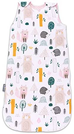 Baby Schlafsack Innenschlafsack für Neugeborene und Kleinkinder - aus 100% Baumwolle - ToG 2.5 - Ganzjährig Babyschlafsack für Sommer & Winter - Anpassbar 60/75 cm - 4Rest von Bellochi Growing in style