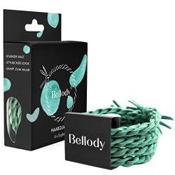 Bellody® Original Haargummis - Sundance Edition - Stylisch geflochtener Haargummi mit starkem Halt (4er Set - Euphoria) - Damen Haarschmuck in Mint Grün von Bellody