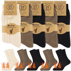 Belloxis 5 Paare Alpaka Socken Thermosocken Damen 39-42 Wollsocken Kuschelsocken Damen Dicke Socken Damen Wintersocken Damen Thermo Socken Warme Socken Wärmesocken Stricksocken Damen 39-42 von Belloxis