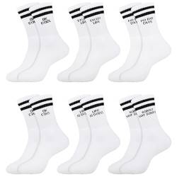 Belloxis 6 Paar Tennissocken Damen 39-42 Sportsocken Damen 39-42 Weiße Socken Tennissocken Herren 39-42 Baumwollsocken Tennis Socken Yoga Socken von Belloxis