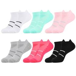 Belloxis 6 Paare Sneaker Socken Damen 39-42 Tennissocken Wandersocken Sportsocken Damen 39-42 Laufsocken Sneakersocken Atmungsaktive Kurz Knöchelsocken von Belloxis