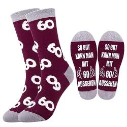 Belloxis 60 Geburtstag Frau Geschenk Socken Damen 39-42 60. Geburtstag Geschenkideen 60 Geburtstag Frau Kuschelsocken Geburtstagsgeschenk für Frauen Geschenke für Mama Geschenke für Oma von Belloxis