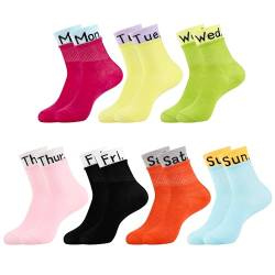 Belloxis 7 Paar Sportsocken Damen 39-42 Sportsocken Herren 39-42 Laufsocken Damen 39-42 Socken Damen 39-42 Bunt Sport Socken Tennissocken Yoga Socken von Belloxis