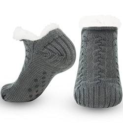 Belloxis Hüttensocken Haussocken Herren Thermosocken Wintersocken Warme Dicke Socken Wärmesocken von Belloxis