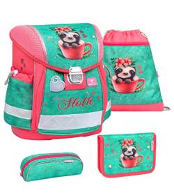 Belmil Classy Schulranzen Set 4 - teilig (403-13/AG/S) (Cute Sloth) von Belmil