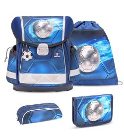 Belmil Classy Schulranzen Set 4 - teilig (403-13/AG/S) (Football 4) von Belmil