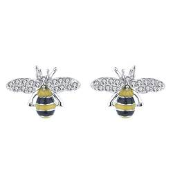 Belons Bienen Ohrstecker Mädchen 925 Sterling Silber Zirkonia Damen Ohrringe Honigbienen Ohrstecker Kinder Ohrschmuck von Belons