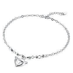 Belons Damen Fußkettchen Fuchs 925 Sterling Silber Fußkette Mädchen Verstellbare Armkette Fuchs Charm Knöchel Armband von Belons