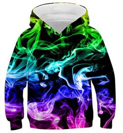 Belovecol Jungen Mädchen 3D Hoodie Bunte Smoking Kapuzenpullover Langarm Pullover Lustige Sweatshirt Tunnelzug Kapuzenpulli 6 7 Jahre von Belovecol