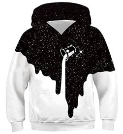 Belovecol Unisex Kapuzenpullover 3D Pullover Hoodies Kapuzen Sweatshirt mit Kordelzug Langarm Shirts für Jungen Mädchen 14 15 16 Jahre von Belovecol