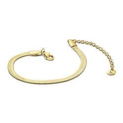 Below | Armband in Snake Design | Vergoldeter Rostfreier Edelstahl | Anpassbare Länge 16cm+5cm | Elegant & Vielseitig | Perfektes Geschenk | Gold von Below