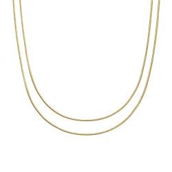 Below | "Evora Classic Thin Snake Halskette | Zierliche Schlangenkette | Feine Verarbeitung | Rostfreier Edelstahl | 40cm+5cm Verstellbar | Zeitloser Stil | Silber von Below
