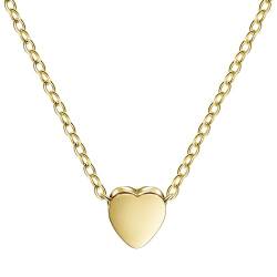Below | "Lisboa Elegance One Heart Halskette | Eleganter Herzanhänger | Rostfreier Edelstahl | 22cm+5cm Verstellbar | Perfekt für Liebesgeschenke | Silber von Below