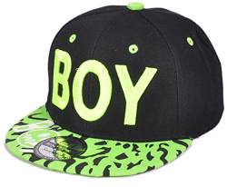Belsen Kind Hip-Hop Leopard Boy Cap Baseball Kappe Hut (Fluoreszierende grün) von Belsen