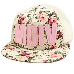 Belsen Mädchen Rock Blume Baseball Kappen Mesh Cap Truckers Hat (Briefe beige) von Belsen