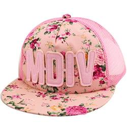 Belsen Mädchen Rock Blume Baseball Kappen Mesh Cap Truckers Hat (Briefe rosa) von Belsen