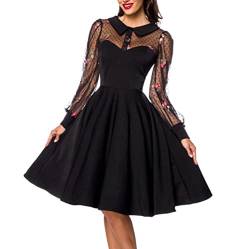 Belsira Lacedress Frauen Mittellanges Kleid schwarz XL von Belsira