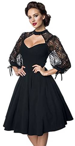 Belsira Longsleeve Spitzenkleid Retro Spitzenkleid mit Herzausschnitt mit Langen ?rmeln aus floraler Spitze 3XL von Belsira