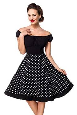 Belsira Schulterfreies Swing-Kleid Frauen Mittellanges Kleid schwarz/wei? M von Belsira