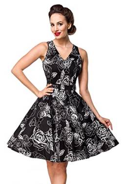 Belsira Swing-Blumenkleid Frauen Mittellanges Kleid schwarz/weiß S von Belsira
