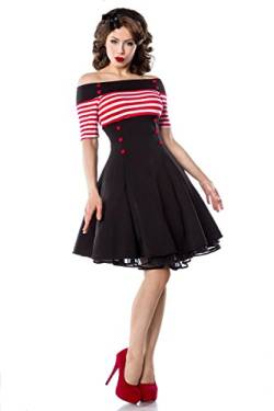 Belsira Vintage-Kleid - schwarz/rot/Weiss, Gr??e:XS von Belsira