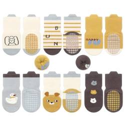 Belsmi Baby Mädchen Jungen Socken Anti Rutsch Dicke Winter Warm Lang kniehohe Strumpf Röhrensocken Manschette Baumwolle (DE/NL/SE/PL, Alter, 1 Jahr, 3 Jahre, Stil K) von Belsmi