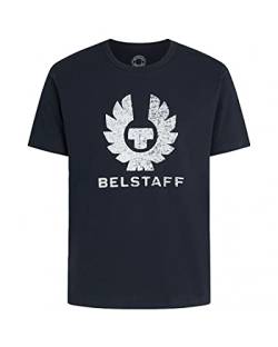 Belstaff Coteland 2.0 Herren-T-Shirt aus Baumwolljersey, mit Logo, Dunkle Tinte gebrochenes Weiß, S von Belstaff