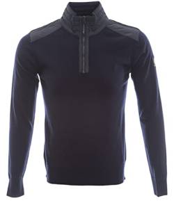 Belstaff Kilmington Herren Pullover mit Viertelreißverschluss, Dunkle Tinte, XX-Large von Belstaff