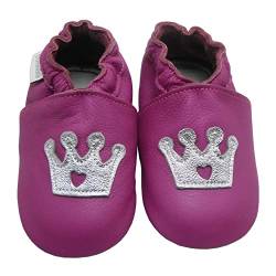 Bemesu Baby Krabbelschuhe Kleinkind Schuhe Lauflernschuhe Mädchen Jungen Schuhe Geschenk Lila Krone (S, EU 18-19) von Bemesu