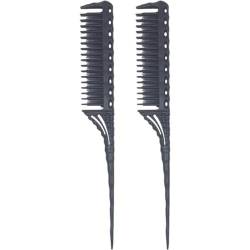 2 Stück Rückenkämmbürsten 3-reihige Zähne Necken Haarbürste Kunststoff Pflegekämme Für Männer Frauen Haarpflege Salon Haarbedarf von Bemvp