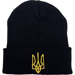 Bemvp Ukraine Flagge Strickmütze Warme Dehnbare Kappe Winter Dehnbare Kappe Strickmütze Hüte Unisex Thermische Kopfbedeckung von Bemvp