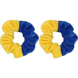 Elastics Haare Scunchies 2pcs Ukrainische Flagge Farben Haarbänder Blau Gelb Gemischt Satin Haare Für Frauen Mädchen von Bemvp