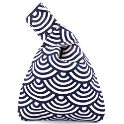 Frauen Handgelenkstasche Japanische Style Knoten -Beutel Vintage Leinwand Handtasche Tragbare Geldbörse Geschenktasche Zum Einkauf Im Freien Travel von Bemvp