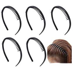 Haarband 6pcs Nicht-schlupf-stirnbänder Mode Haarzubehör Für Frauen Männer Comfy Hair Hoop Zähne Kamm Kamm von Bemvp