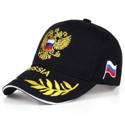 Russland Flag Baseball Mütze Waffenmantel Imperial Zweiköpfige Bestickte Sonnenhut Unisex Sport Cap von Bemvp
