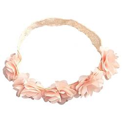 Süße Stirnband Elastische Spitzenhaarband Rosa Blumenstirnband Haarzubehör Für Mädchen von Bemvp