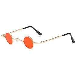 Vintage Metall Rahmen Gläser Unisex Mini Round Sonnenbrille Retro Hippie Brille Style Brille Für Männer Frauen Frauen von Bemvp