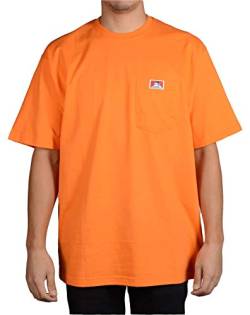 Ben Davis Klassisches Herren-T-Shirt, kurzärmelig, strapazierfähig, Orange/Abendrot im Zickzackmuster (Sunset Chevron), L von Ben Davis