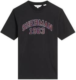 Ben Sherman (0074524IL Herren Varsity Tee in Schwarz, 2XL bis 5XL, Schwarz , 3XL von Ben Sherman