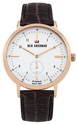 Ben Sherman Herren Analog Quarz Uhr mit Leder Armband WBS102TRG von Ben Sherman